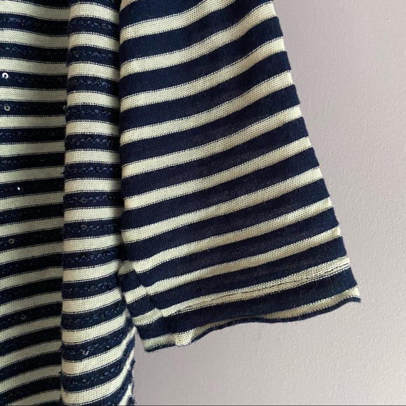 Loft Sequin Striped Top NWOT - Picture 5 of 5